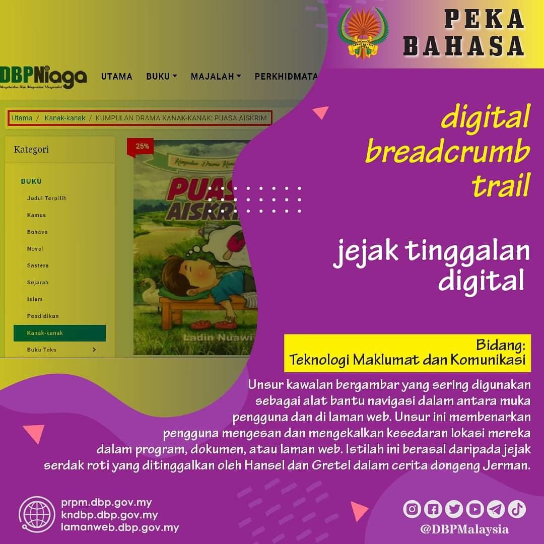 pekabahasa jejak tinggalan digital