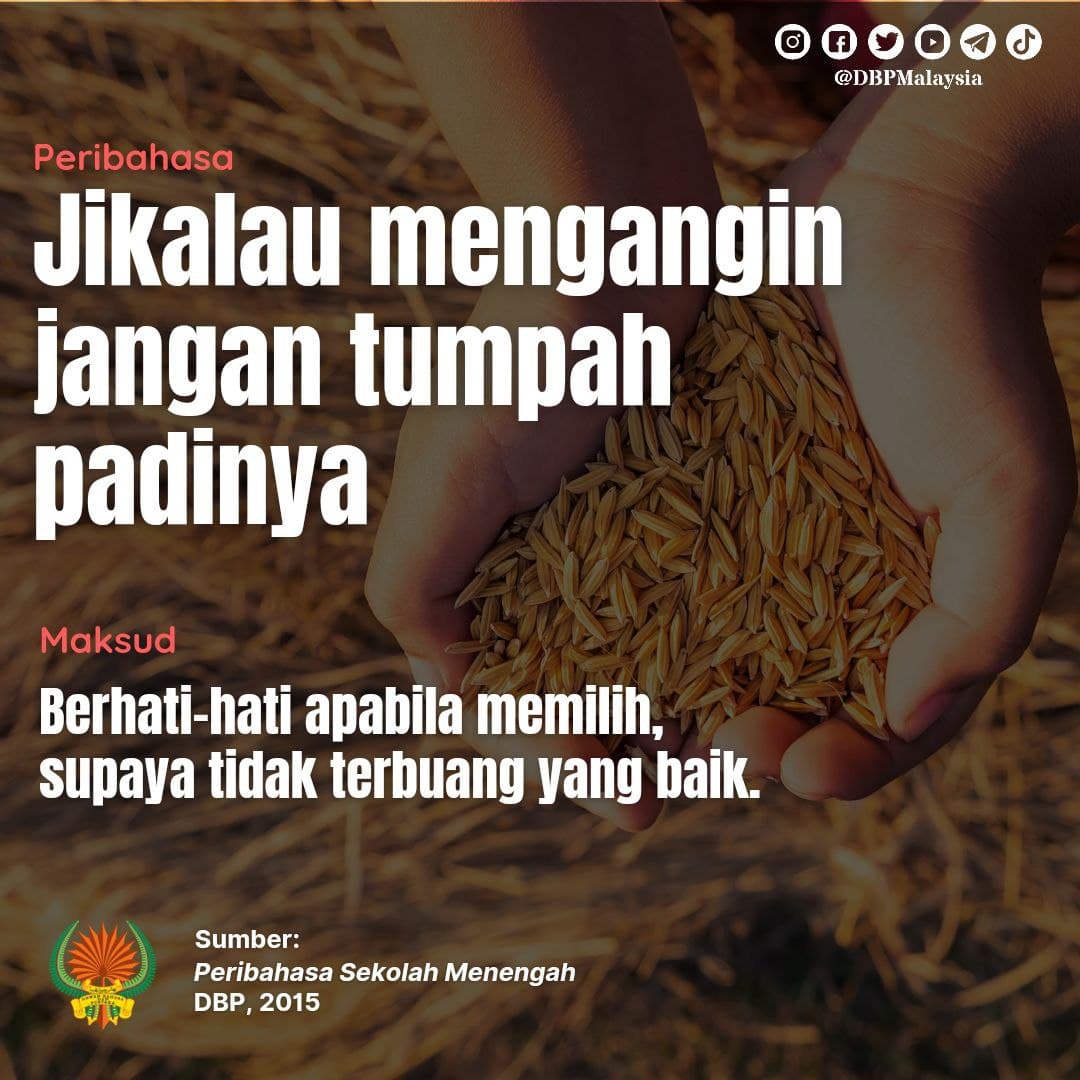 jikalau mengangin jangan tumpah padinya 17821