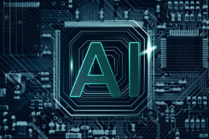 ai technology microchip background futuristic innovation technology remix